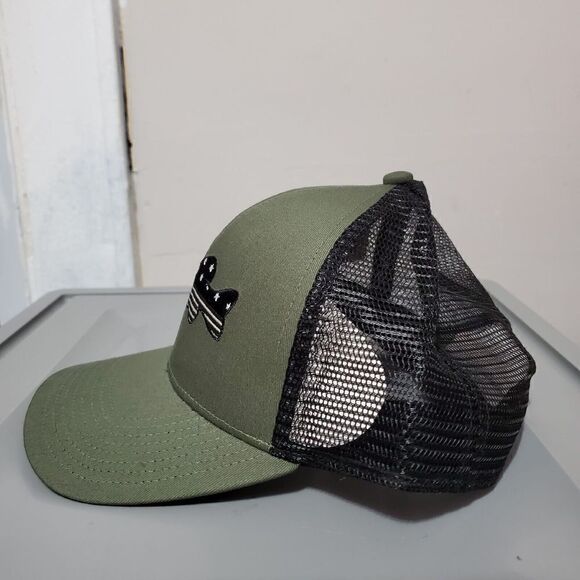 Avid Bass Mericana Trucker Hat / Cap Adjustable Snapback MH32007 Olive/Black - Picture 3 of 9